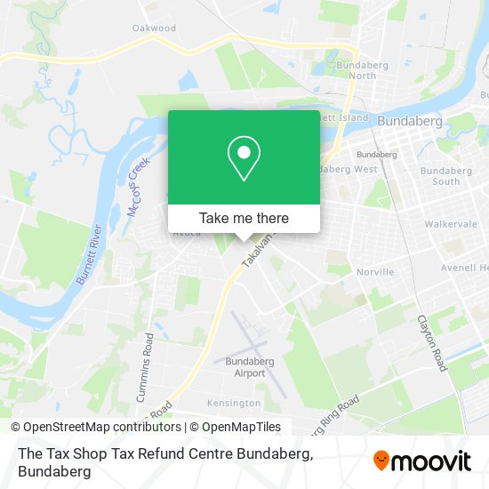 The Tax Shop Tax Refund Centre Bundaberg map