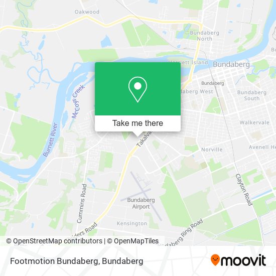 Mapa Footmotion Bundaberg