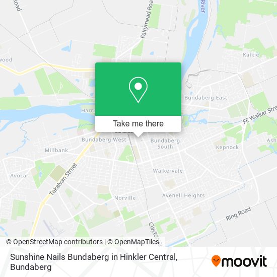 Sunshine Nails Bundaberg in Hinkler Central map