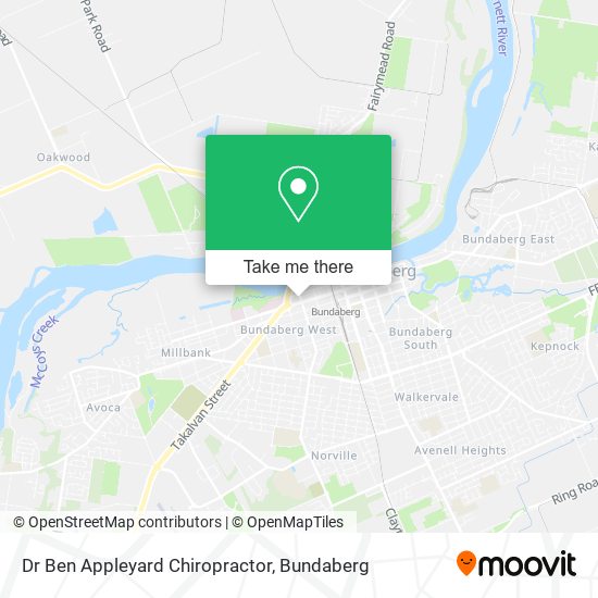 Dr Ben Appleyard Chiropractor map