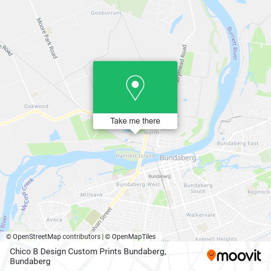 Chico B Design Custom Prints Bundaberg map