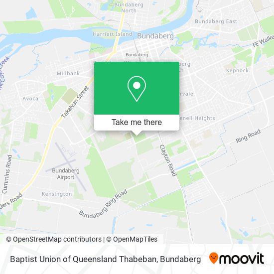 Baptist Union of Queensland Thabeban map