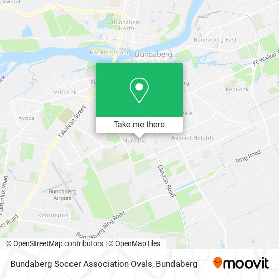 Bundaberg Soccer Association Ovals map