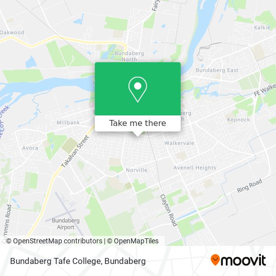Mapa Bundaberg Tafe College