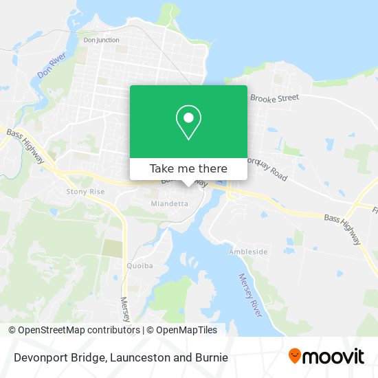 Devonport Bridge map