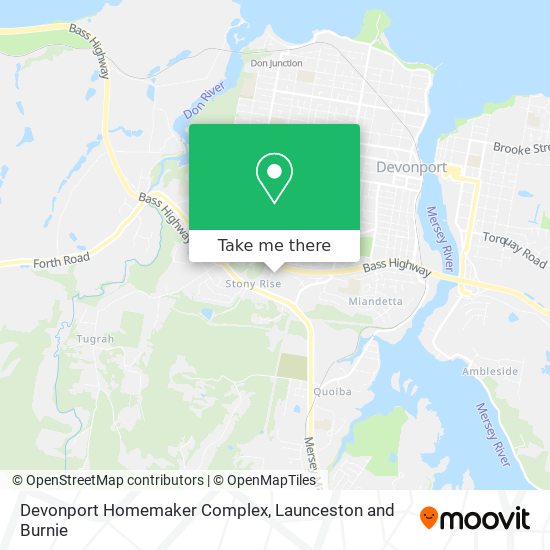 Devonport Homemaker Complex map