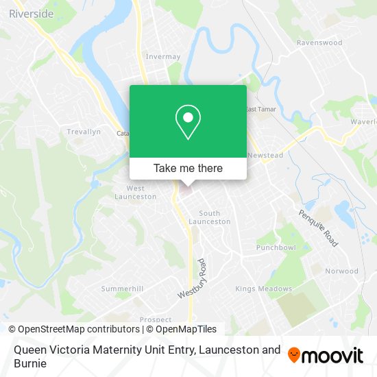 Queen Victoria Maternity Unit Entry map