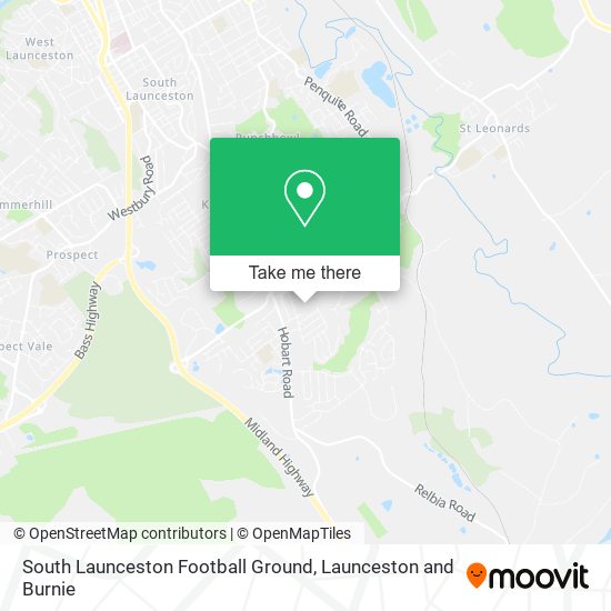 South Launceston Football Ground map