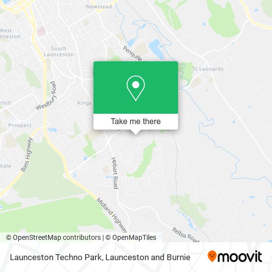 Mapa Launceston Techno Park