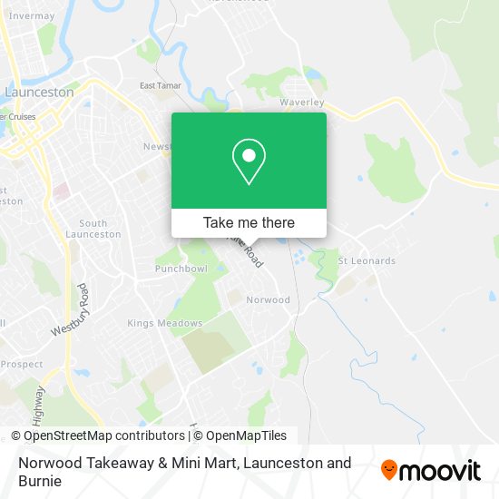 Mapa Norwood Takeaway & Mini Mart