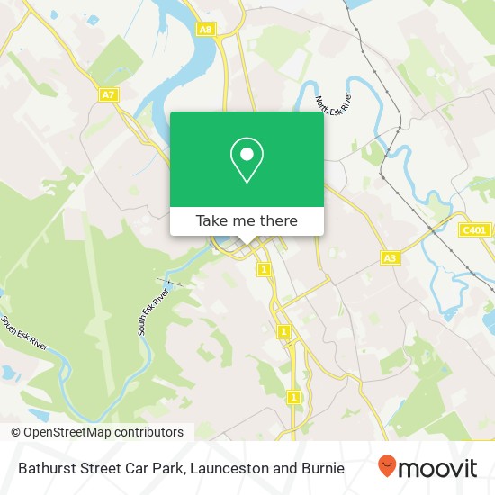 Mapa Bathurst Street Car Park