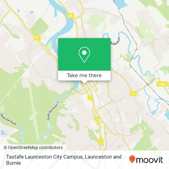 Tastafe Launceston City Campus map