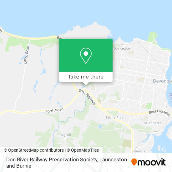 Don River Railway Preservation Society map