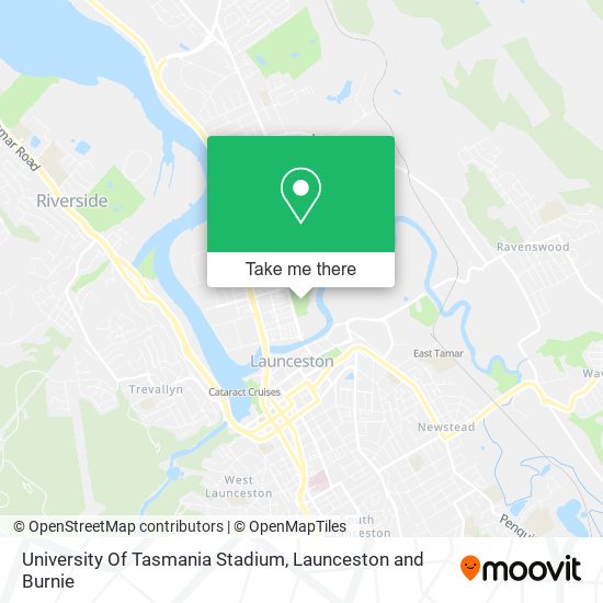 University Of Tasmania Stadium map