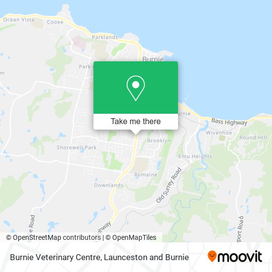 Mapa Burnie Veterinary Centre