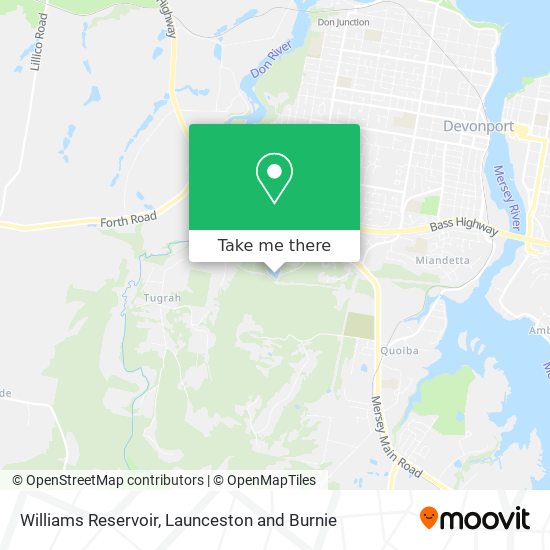 Williams Reservoir map