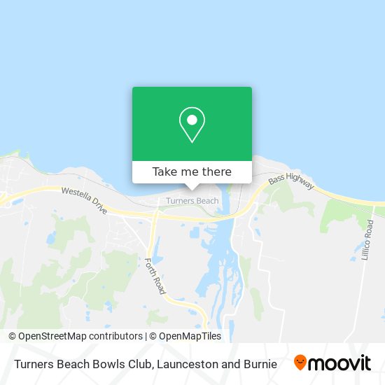 Turners Beach Bowls Club map