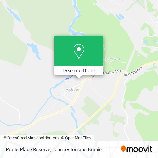 Poets Place Reserve map