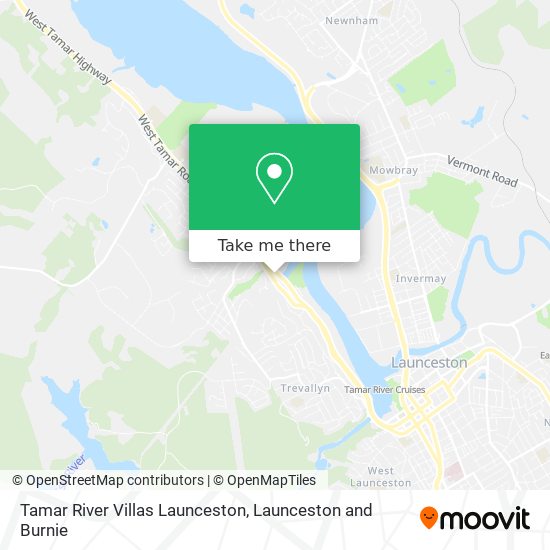 Tamar River Villas Launceston map