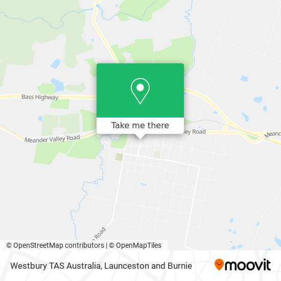 Westbury TAS Australia map