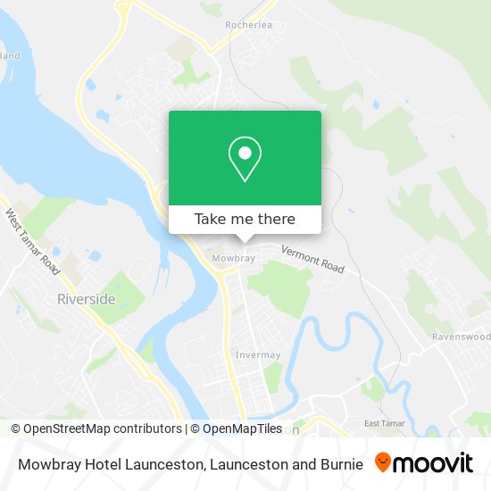 Mowbray Hotel Launceston map