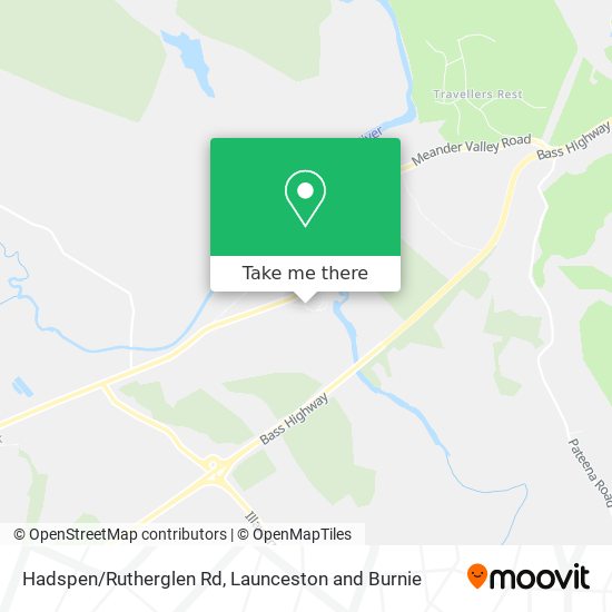 Hadspen/Rutherglen Rd map