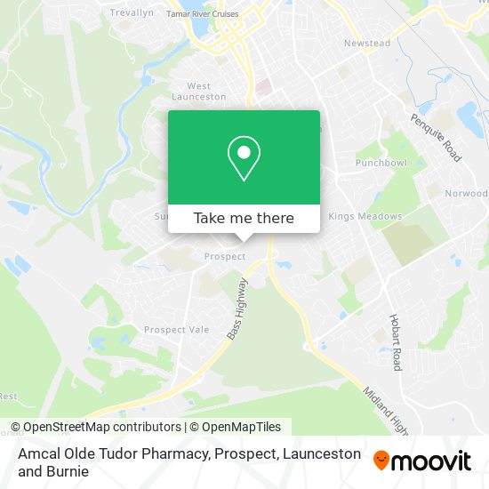 Amcal Olde Tudor Pharmacy, Prospect map