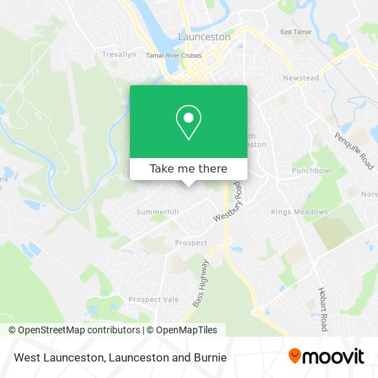 West Launceston map