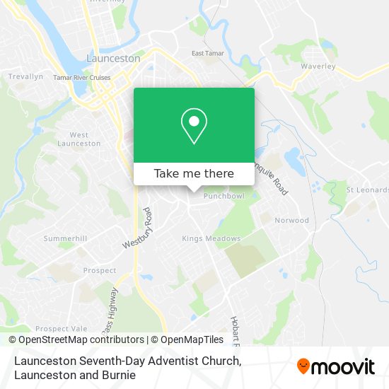 Mapa Launceston Seventh-Day Adventist Church