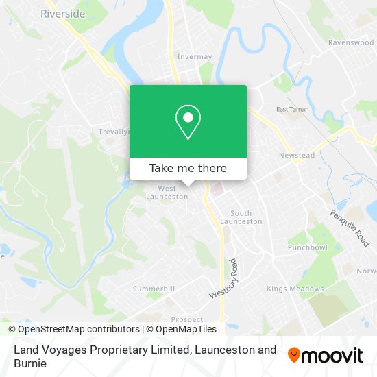 Land Voyages Proprietary Limited map