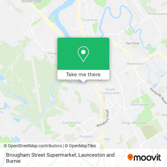 How to get to Brougham Street Supermarket in Launceston Pt B by Bus?