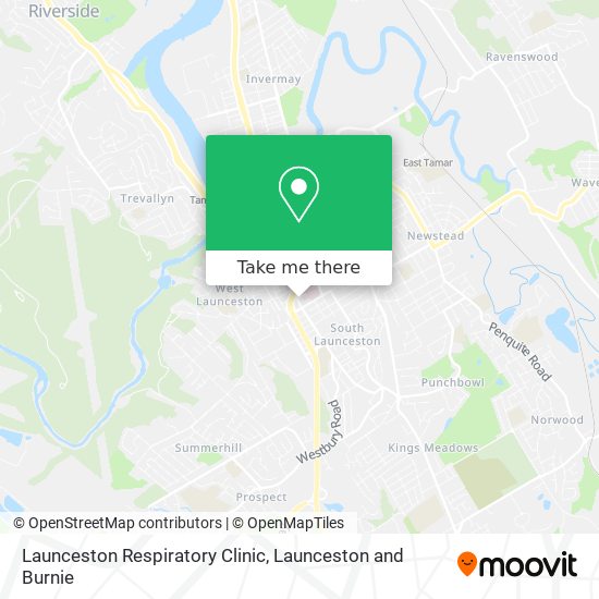 Mapa Launceston Respiratory Clinic