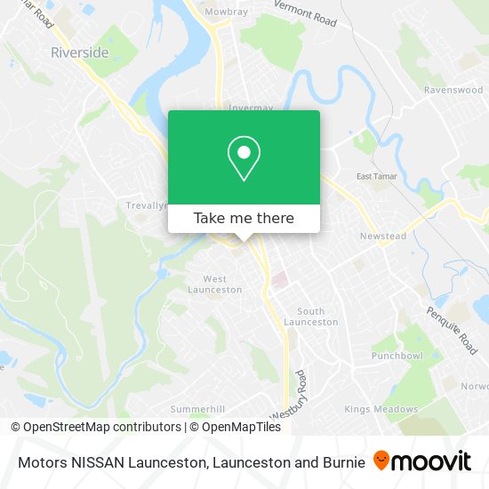 Motors NISSAN Launceston map