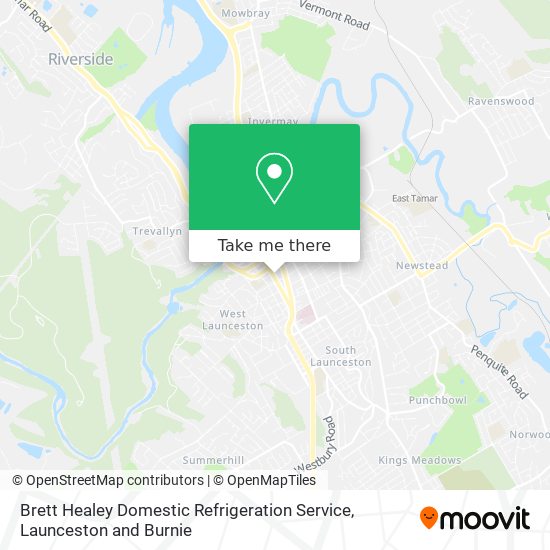 Mapa Brett Healey Domestic Refrigeration Service