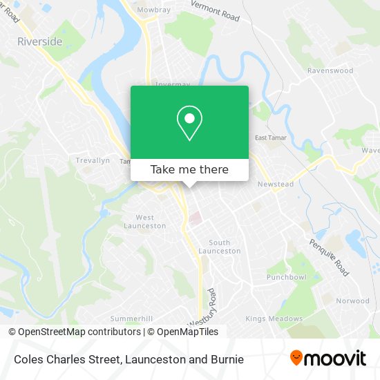 Coles Charles Street map