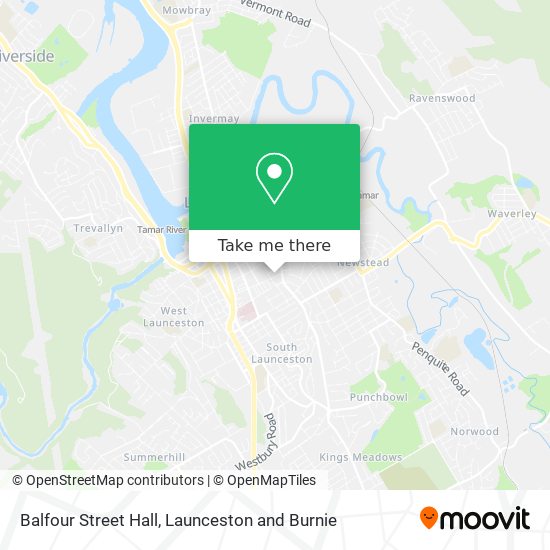Balfour Street Hall map