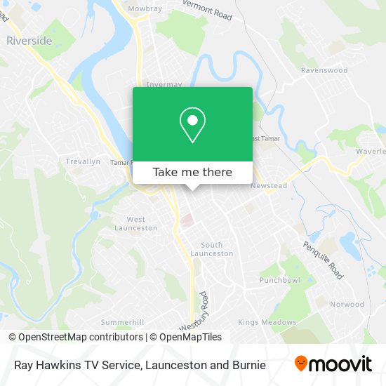 Ray Hawkins TV Service map