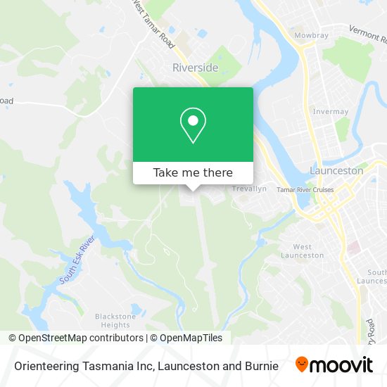 Orienteering Tasmania Inc map