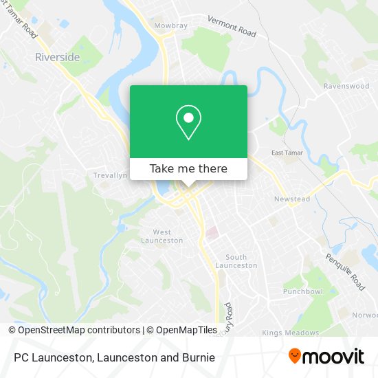 Mapa PC Launceston