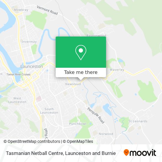Tasmanian Netball Centre map