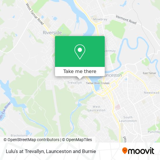 Lulu's at Trevallyn map