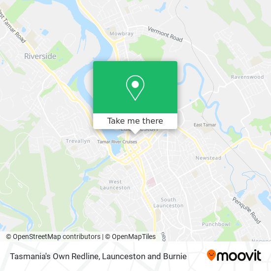 Tasmania's Own Redline map