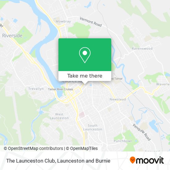 The Launceston Club map