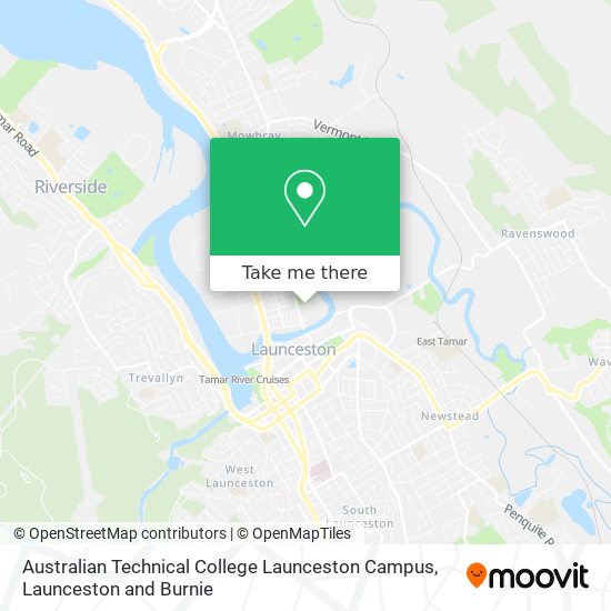 Australian Technical College Launceston Campus map