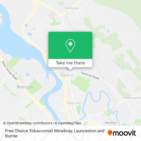 Free Choice Tobacconist Mowbray map