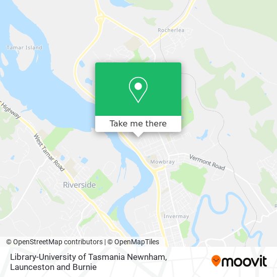 Library-University of Tasmania Newnham map