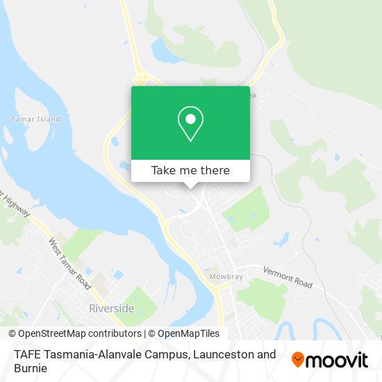 Mapa TAFE Tasmania-Alanvale Campus