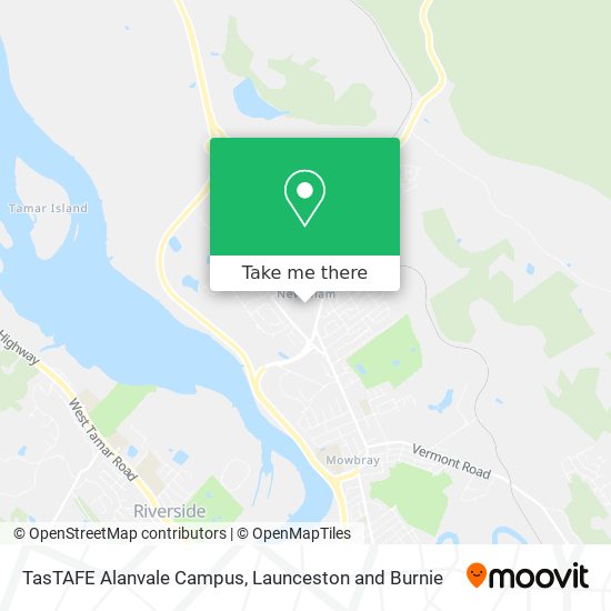 Mapa TasTAFE Alanvale Campus