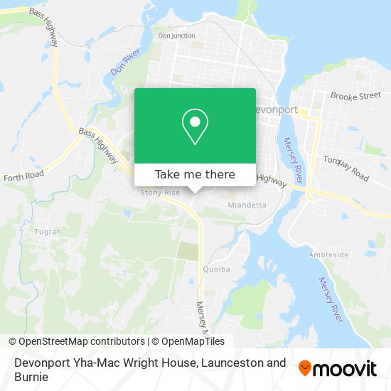 Devonport Yha-Mac Wright House map