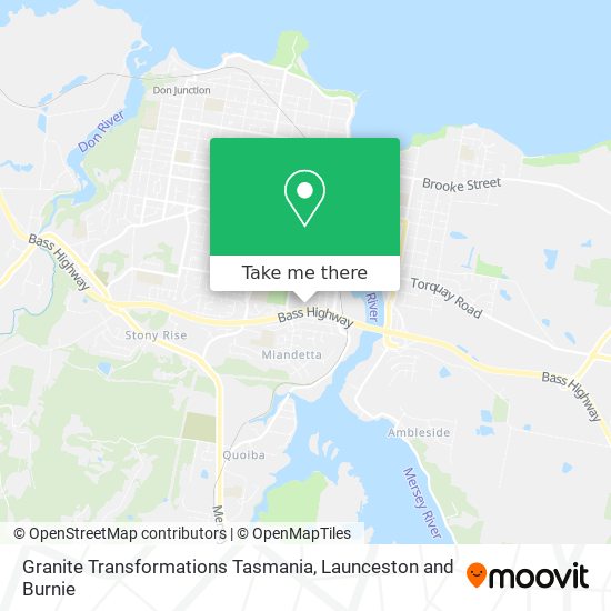 Granite Transformations Tasmania map